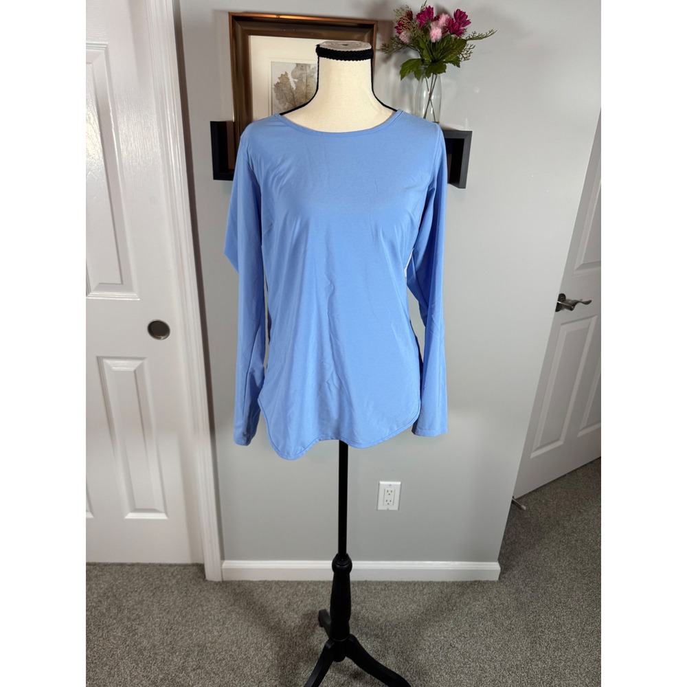 Columbia Womens Light Blue Long Sleeve Active Top Size Medium